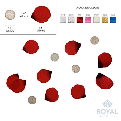 Royal Imports Red Silk Flower Romantic Artificial Rose Petals For Wedding Aisle, Party Favor & Table, Vase, Home Decoration, 1000 Pcs #TOP5