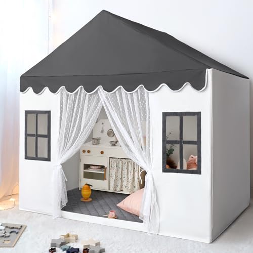 Kids Play Tent with Padded Mat, Large Playhouse Play Tent
