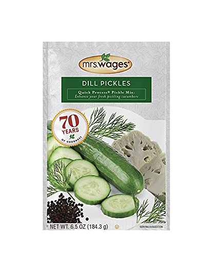 Mrs. Wages Dill Pickles Quick Process Mix, 6.5 Oz Pouch (Value Pack Of 6) #TOP1