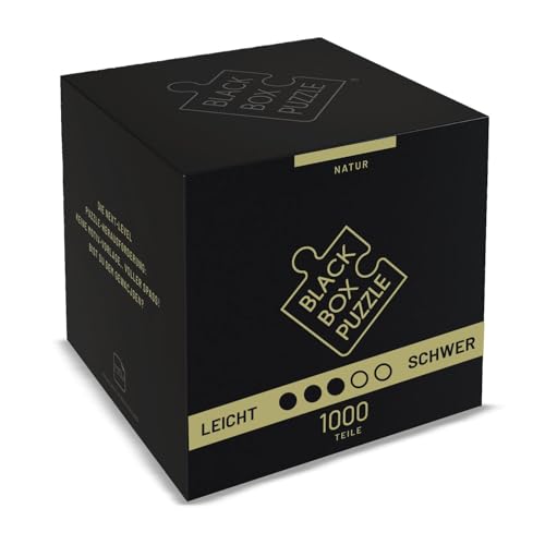 Black Box Puzzle 1000 Teile - Blackbox Puzzel mit Überraschungs-Motiv ohne Vorlage schweres Puzzle Erwachsene anspruchsvoll Puzzle-Box Natur (2024)
