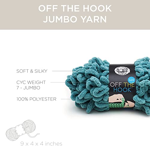 (1 Skein) Lion Brand Yarn Off The Hook Bulky No Needle Yarn, Vintage Flower #TOP2