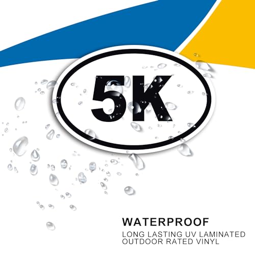 Image of 5K Marathon Black Oval Magnet Decal, 4x6 Inches, Heavy Duty Automoitve Magnet for Car Truck SUV