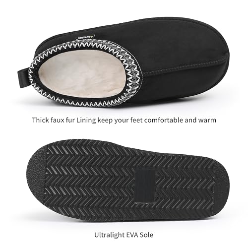 CIOR Women's Memory Foam Slippers Fuzzy Cozy Lining Indoor and Outdoor Mules Slip on Cute Clogs3