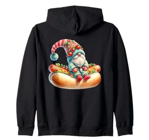 Hot Dog Gnome For Men Women Funny Grilling Hotdog Graphic Sudadera con Capucha