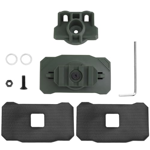 Portable Helmet Flashlight Adapter Mount Flashlight Bracket (Green)