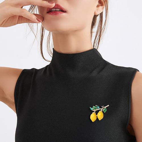 Image of Fruit Rhinestone Brooch Fashion Gold Plated Crystal Brooch Pin Tiny Lapel Pin Jewelry Gift for Women