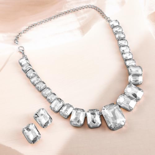 Image of Rubans Crystal Necklace Set Stylish Jewellery Gift for Women & Girls