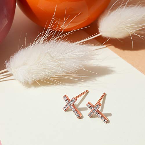 Pavoi CROSSSR 14K Rose Gold Plated Sterling Silver Earrings thumb #4