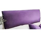 Terciopelo Funda para Cabecero De Cama Queen King Size Cubierta De Cabecero, Nórdico Funda Protectora para Cabecera De Cama hacia Atrás A Prueba De Polvo Decoración,Purple2-HeadboardLength：150cm