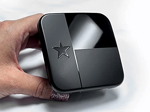 Texas State Metal Flag Hitch Cover Plug (Fits 2" Receiver, Black) #TOP1