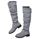 Kazynaptix Women's Slouchy Knee High Boots Fashionable...