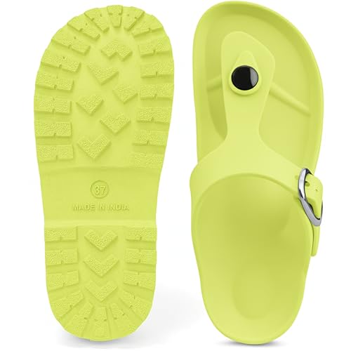 Image of ORTHO JOY Orthopedic Arch Support Sandals for Women - Comfort Slip-On Toe Post Slides with Adjustable Strap & Cushion Sole