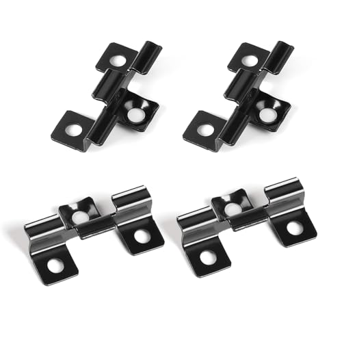 SUPAWAY WPC clips 100 clip di fissaggio Acciaio inox di fissaggio per terrazze 6,5mm Clip per pavimenti in composito Fissaggio nascosto Clip di fissaggio in acciaio Campo di serraggio 6.5 mm, Nero