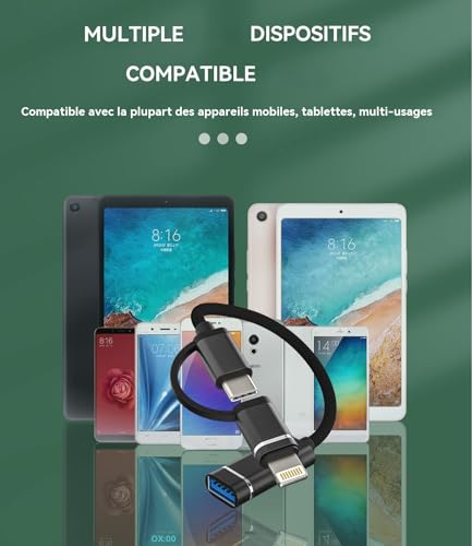 Adaptateur USB A vers USB C résolvant les conflits de câbles iPhone et iPad