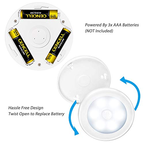 Luces de noche con sensor de movimiento y base imantada para iluminar el hogar, pack de 3 3