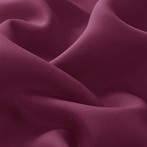 Image of Deconovo Grommet Top Window Curtains Room Darkening Wide Curtains for