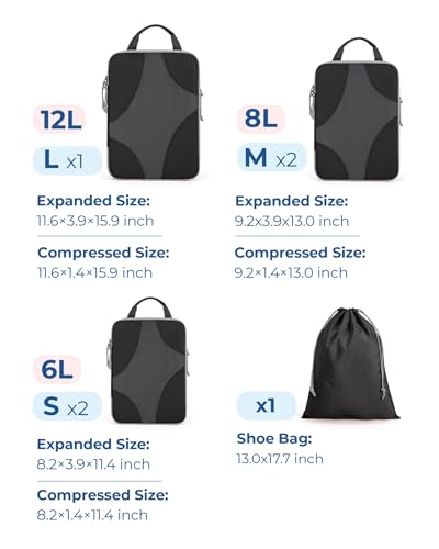 Image of Bagsmart Compression Packing Cubes, Travel Bag Cruise Ship Essentials