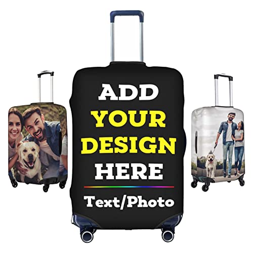 Custom Design Elastic Luggage Cover Personality Suitcase Cover for 18-32inch (XL, fit 29-32 Inch Luggage)