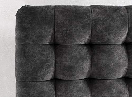 Furniture for Friends Doluna Premium Perris Boxspringbett 200x200 cm Anthrazit Härtegrad H3 I mit hochwertigen Tonnen-Taschenfederkern Matratzen & Viskose-Topper I Made IN Germany – Bild 5