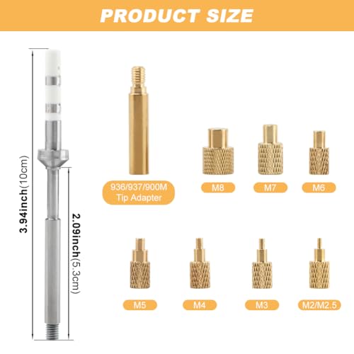 Kit de ferramentas de inserção de ferro de solda TS100 TS101 Pine64 936 M2 M3 M4 M5 M6 M8 Hot Mel-t