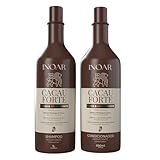 Inoar, Cacau Forte, Kit Shampoo 1L + Condicionador 800ml, Crescimento Saudável e Hidratação Intensa, Biotina e Manteiga de Cacau, Para Cabelos Enfraquecidos e Quebradiços