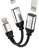 【Audio di Alta Qualità】 Supporta audio senza perdita fino a 24bit/192kHz, mantenendo la qualità del suono delle cuffie.(Nota! Lo splitter Lightning non supporta l'inserimento simultaneo di doppi auricolari/cavi di ricarica doppi. Non supporta gli auricolari Bluetooth con cavo Lightning! Se utilizzi auricolari con cavo Lightning non originali, devi collegare l'adattatore al tuo prima il telefono, quindi collegare gli auricolari può essere utilizzato normalmente!