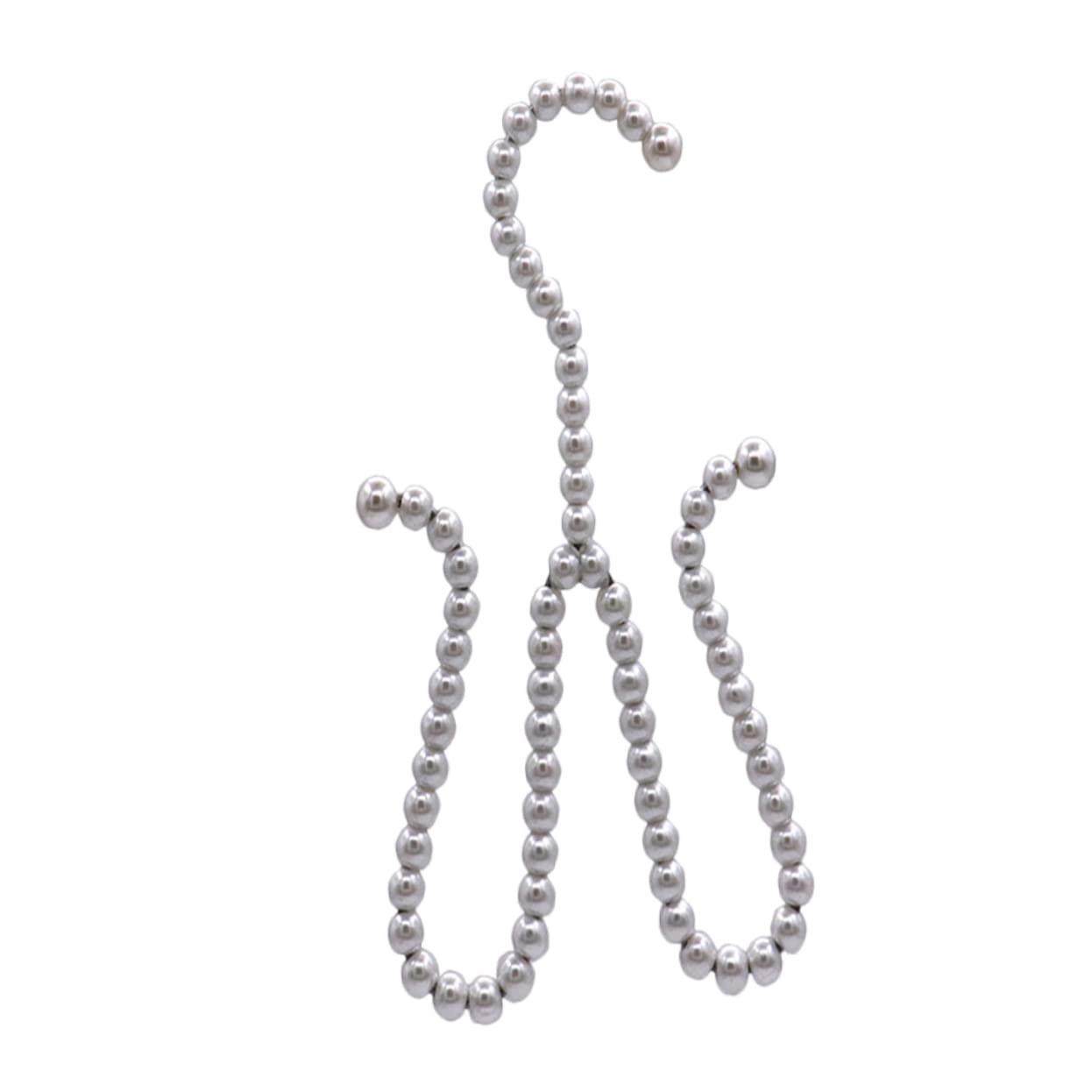 Happyyami Shoes Drying Holder Double Hooks Lightweight Closet Organizer with Material Unique Faux Pearl Design for Storage