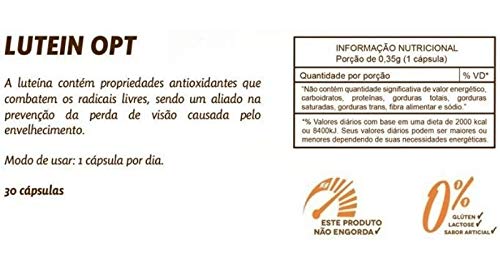 Kit 3 Lutein OPT 20mg Luteína Sundown 30 cápsulas