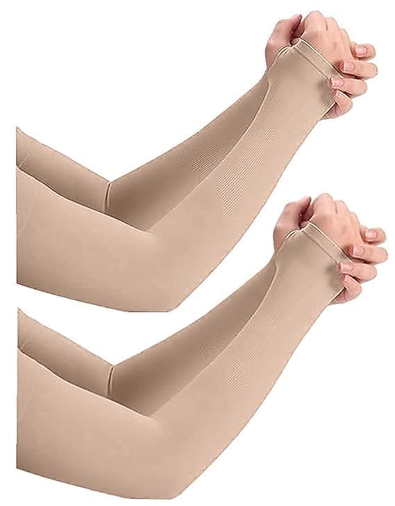 Image of Arm Sleeves Men & Women Sunlight Protection Protection from Dust, Pollution, Sunburn, UV Protection - Suitable for, Sports - Hand Summer Gloves (Pack Of 1)