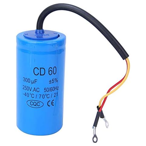 Capacitor, Run Capacitor,CD60 Starting Capacitor, 250V 300uf Capacitor, for Motor Start Motor Air Compressor, Switching Capacitor Explosion-Proof Household Appliances Accessory Cover