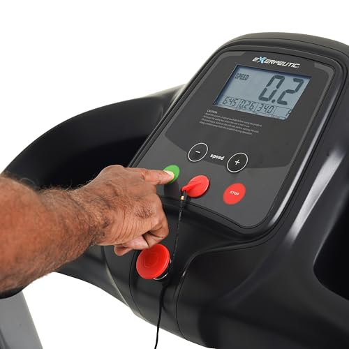 Image of Senior Fitness Treadmill, 400 lb Capacity, Safe Design with Full-Length Rails, Low Step-Up Height, 0.2-4 MPH Motorized Walking Treadmill for Elderly, Recovery & Home Exercise