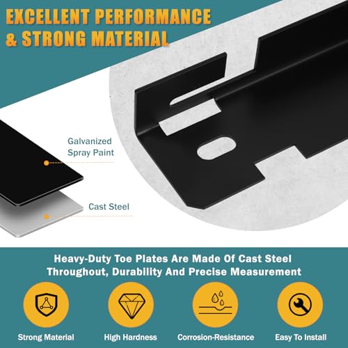 Image of Heavy Duty Toe Alignment Tool Plates, Black Wheel Alignment Tool with 2 Measuring Tapes, Stainless Steel Wheel Car Alignment Kit for Home Use, with 2 Storage Hooks for Easy Wall-Mounted Storage