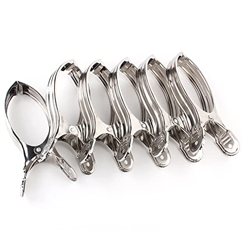 Z ZICOME Large Metal Clips for Keeping Towels Sheets Quilts Clothes from Blowing Away, 6 Pack
