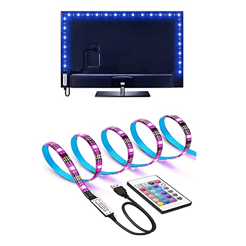 Tiras LED USB de 2 metros con Colores RGB, Para TV Entre 40 y 60 Pulgadas, con Control Infrarrojo (IR)