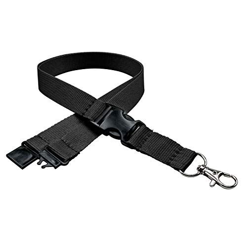 linie zwo ®, 10er Pack Schlüsselbänder 20 mm, easy going Haken, Sicherheitsverschluss, Schiebeschnalle, Schwarz Cover