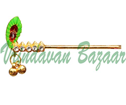 VRINDAVANBAZAAR.COM Morpankh Flute- Length of flute: 5.5 cm