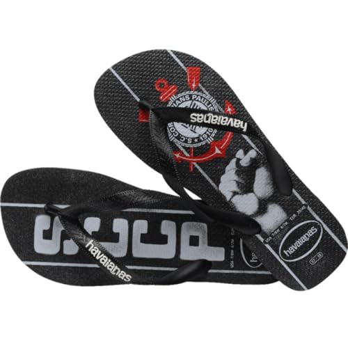 Chinelo Havaianas Masculino times Corinthians Tamanho:41/42;Cor:Preto