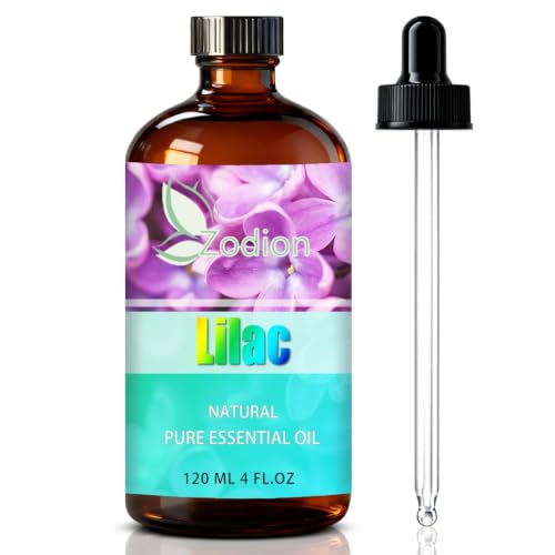ZODION Lilac Essential Oil 4 Fl Oz for Diffuser Body Skin
