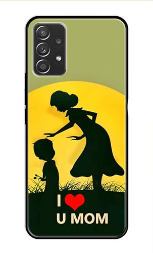 Image of Metal TPU Printed Back Cover for Samsung Galaxy A52 5G (Love U Mom) 360 Degree Protection | Camera Protection -25092024(AR)