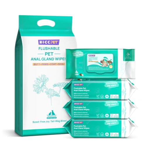 Image of HICC PET Wipes for Dogs & Cats, Cleaning Deodorizing External Anal Area Wipes Wipes, Hydrating & Nourish Fur Dog Grooming Wipes for Daily Cleaning, Gentle Plant-Based Formula