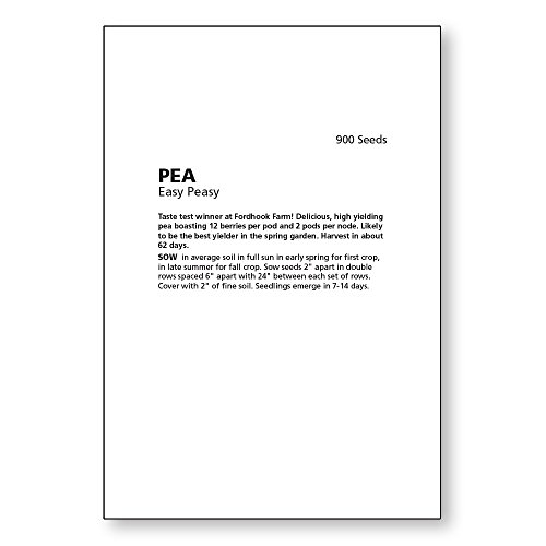 Burpee Easy Peasy Pea Seeds 900 Seeds #TOP2