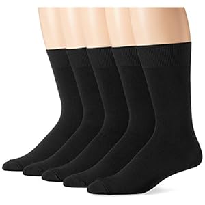 Amazon Essentials Calcetines de vestir sólidos para hombre, 5 pares