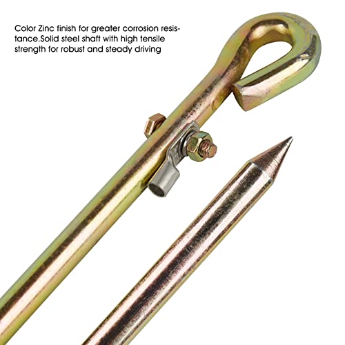 Mokikuba- Portable Ground Rod - Grounding Pin With Ground Wire Lug | Great For Electric Fences,Antennas,Satellite Dishes,Ground Post Pin,Tie Out Stake (Portable) #TOP5