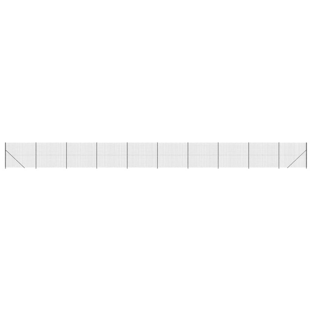 Homgoday Recinzione Metallica con Flangia Antracite 1,6x25 m, Arredo Cancello per Giardino, Cancello per Recinzione da Esterno, Porta Staccionata Pedonale Barriera per Cortilev Model154316