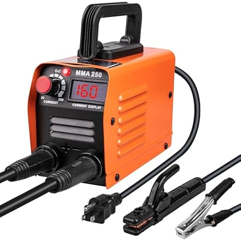 Siasky Mini Welding Machine, Upgraded Welder Machine 110V, Portable Stick Welder MMA-250A, IGBT Inverter Welder with Hot Start, Arc force, Anti-Stick Cover
