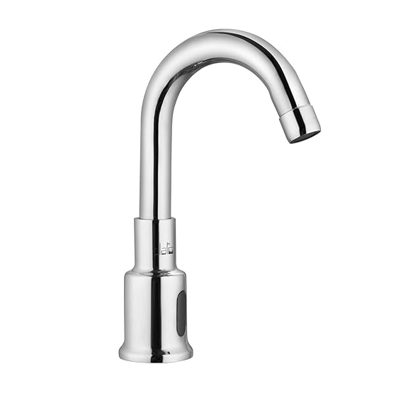 PLATO Brass Automatic Sensor Faucet, Table Mounted Pillar Tap with Auto Sensor for Wash Basin, AC DC Tap, Heavy Duty 100% Indian with 12 Months Warranty