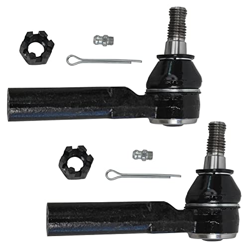 Detroit Axle - Front 2pc Tie Rods for 04-07 Chevy Colorado GMC Canyon, 06 Isuzu i-280 i-350, 2 Outer Tie Rod End Links 2004 2005 2006 2007 Replacement