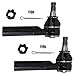 Detroit Axle - Both (2) New Front Driver and Passenger Side Outer Tie Rod Ends - 14mm Threads