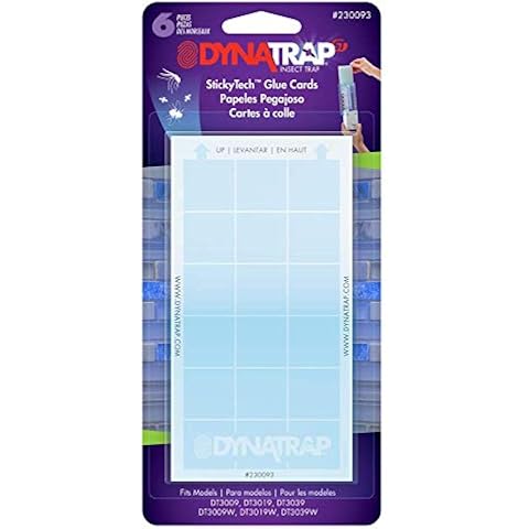 DynaTrap 230093 Replacement StickyTech Glue Cards for Flylight Indoor Plug-In Fly and Flying Insects Trap for Indoor DynaTrap Models DT3009 and DT3019 - 6 Pack Cover
