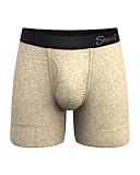 Shinesty Ball Hammock Testicular Support Underwear | Big Mens Underwear with Fly | US XXL Oatmeal